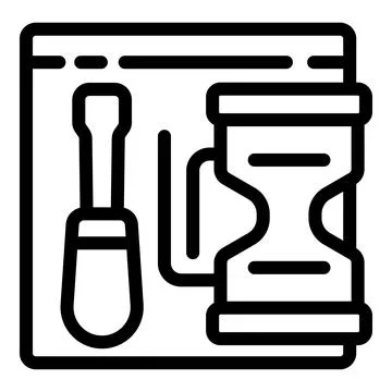 Website technical maintenance icon outline vector. Tech online development Stock Illustration