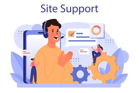 Website technical support concept. Idea of web page diagnostic Stock Illustration