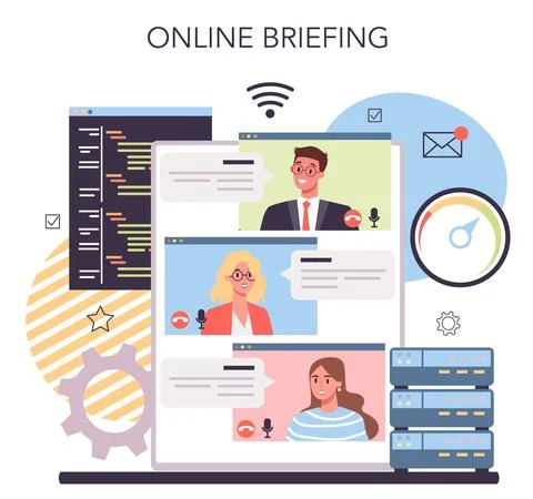 Website technical support online service or platform. Idea of web Stock Illustration