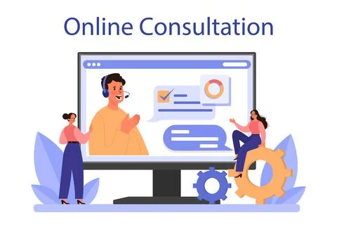 Website technical support online service or platform. Web page イラスト素材