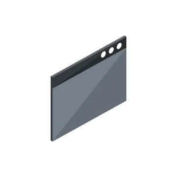 Website technology hardware device computer isometric Stock Illustration