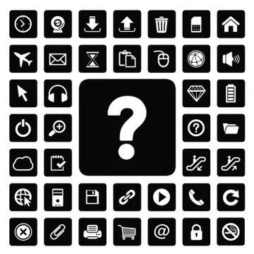 Website technology icon set Illustrazione stock