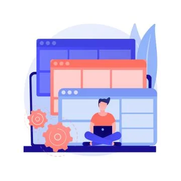 Website template abstract concept vector illustration. Stock Illustration