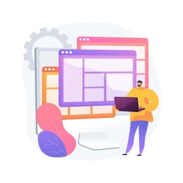Website template abstract concept vector illustration. Illustrazione stock