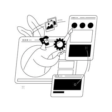 Website template abstract concept vector illustration. Stock Illustration