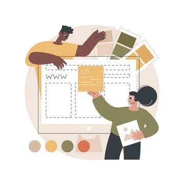 Website template abstract concept vector illustration. Stock Illustration