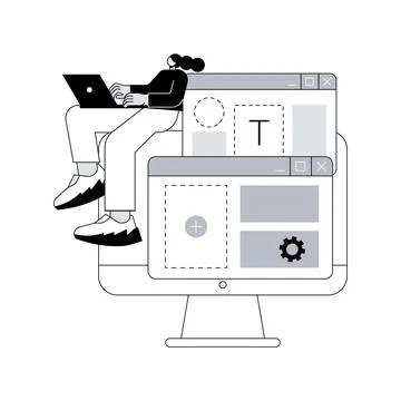 Website template abstract concept vector illustration. Illustrazione stock
