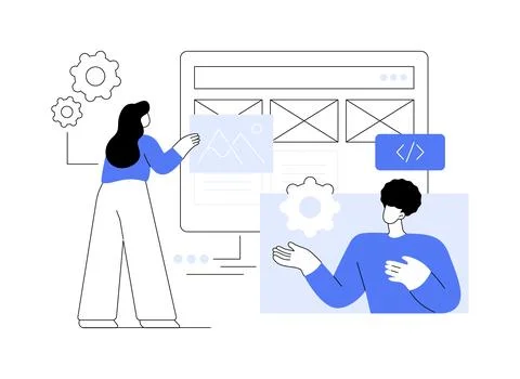 Website template abstract concept vector illustration. Stock Illustration