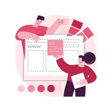 Website template abstract concept vector illustration. Stock Illustration
