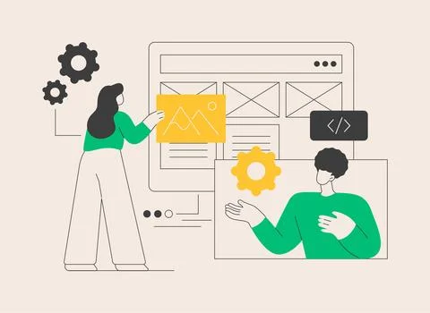 Website template abstract concept vector illustration. Stock Illustration