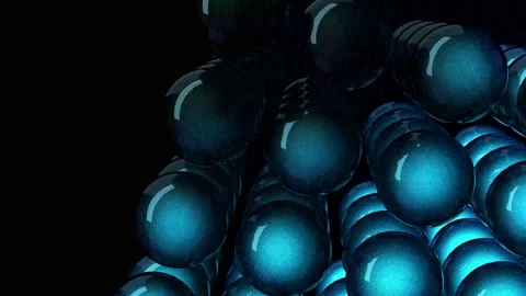 Website template blue abstract balls photo beautiful matte background 3d renderi Video stock 248373002
