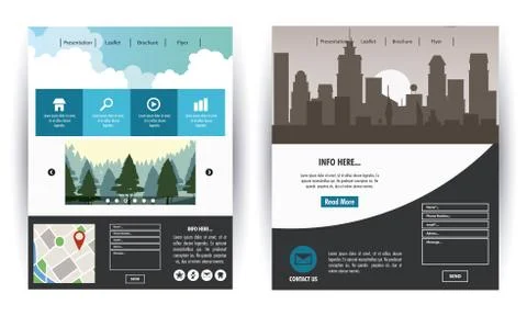 Website template contact box Stock Illustration
