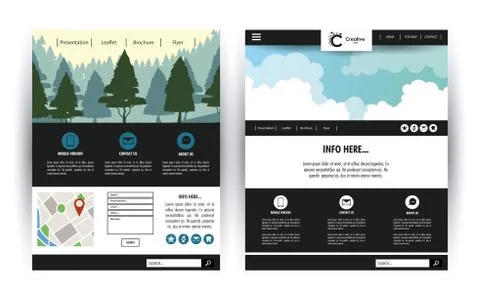Website template contact box Stock Illustration
