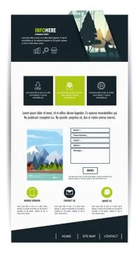 Website template contact box Stock Illustration