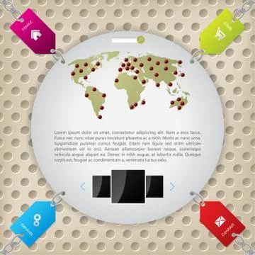 Website template design with cool design Stock Illustration