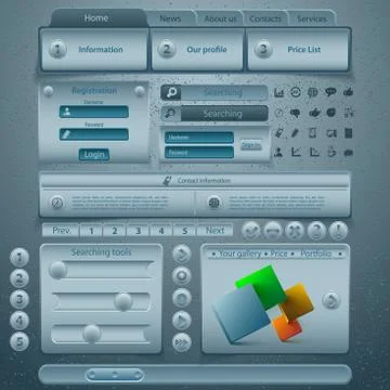 Website template design Stock Illustration