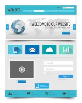 Website template design Stock Illustration