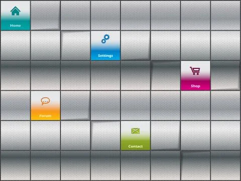 Website template design with metallic dots Illustrazione stock