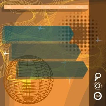 Website template with earth Stock Illustration