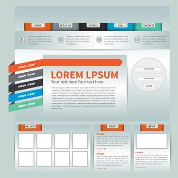 Website template Illustrazione stock