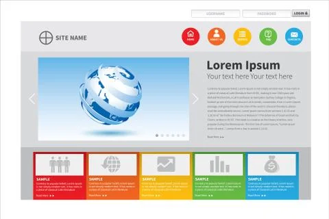 Website template Stock Illustration