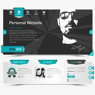 Website template Stock Illustration