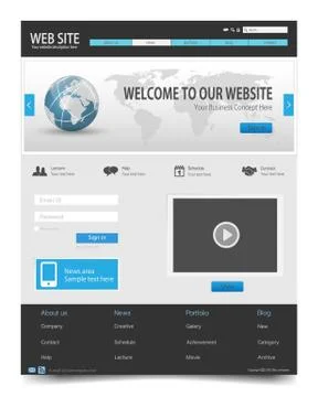 Website template Stock Illustration