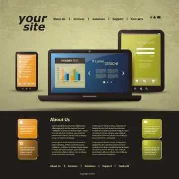 Website Template Illustrazione stock
