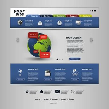 Website Template 스톡 일러스트