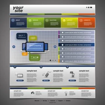 Website Template Stock Illustration