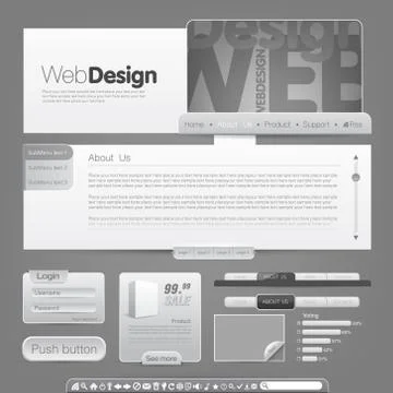 Website template Illustrazione stock