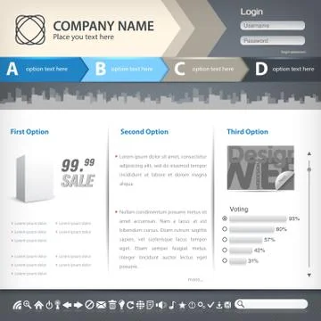 Website template Stock Illustration