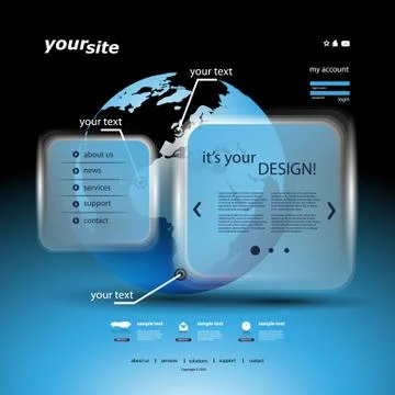 Website Template Stockillustratie