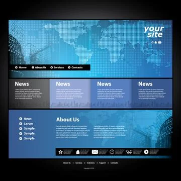 Website template Stock Illustration