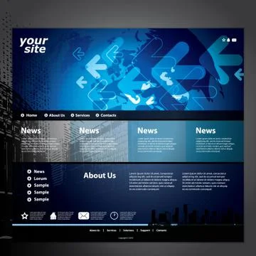 Website Template Stock Illustration