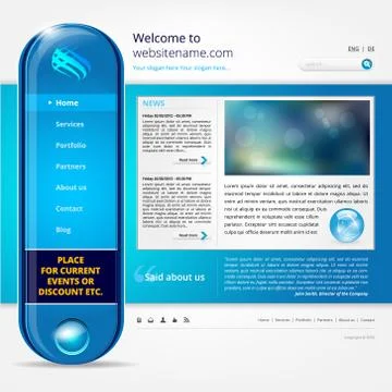 Website template in modern design Stock Illustration