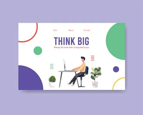 Website template with online education concept design for online community,in Stock Illustration