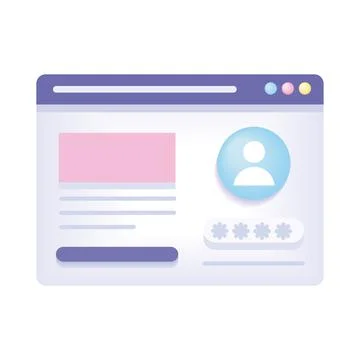 Website template with user イラスト素材