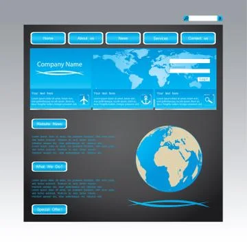 Website template vector Stock Illustration