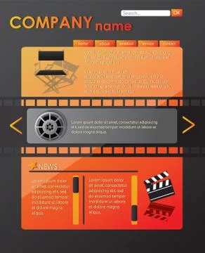 Website template, vector Stock Illustration