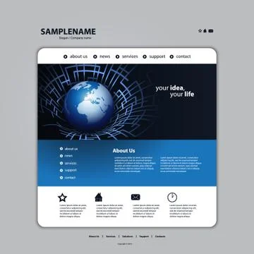 Website Template Vector Stock Illustration