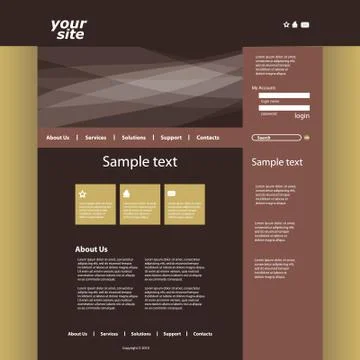 Website Template Vector Stock Illustration