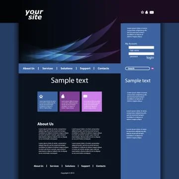 Website Template Vector Stock Illustration