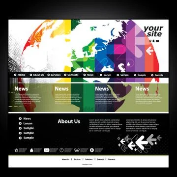 Website Template Vector Stock Illustration