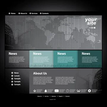 Website Template Vector Stock Illustration