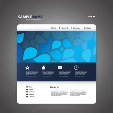 Website Template Vector Stock Illustration