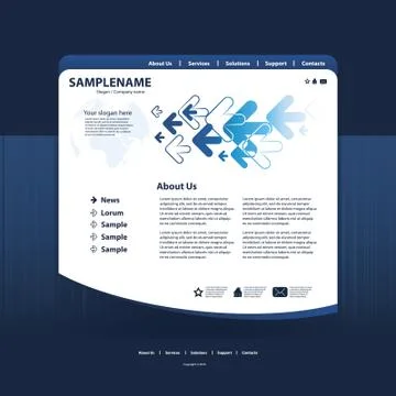 Website Template Vector Stock Illustration