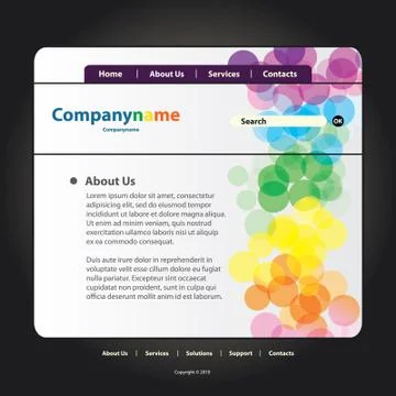 Website Template Vector Stock Illustration