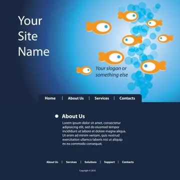 Website Template Vector Stock Illustration