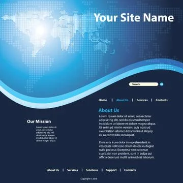 Website Template Vector Stock Illustration